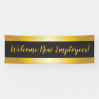 Welcome New Employees Gold and Black