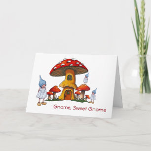 Welcome New Home, Gnomes, Fantasy Art, Toadstools Announcement