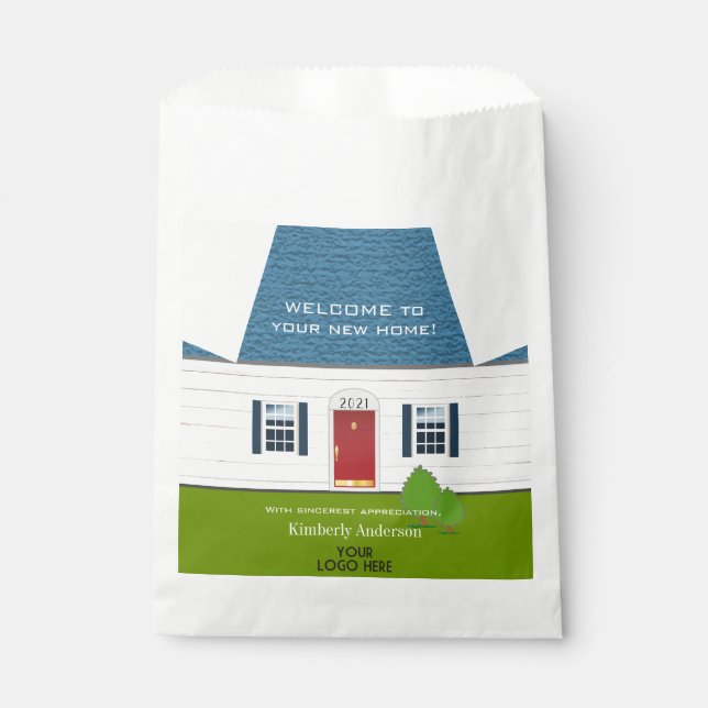 Welcome New Home Logo Client Gift House Favour Bag (Front)