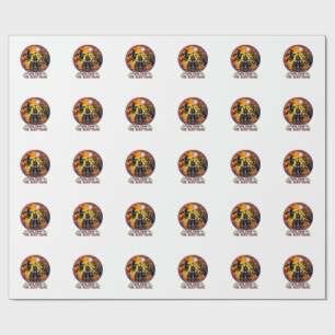 Welcome Nightmare Halloween Haunted House Flying W Wrapping Paper