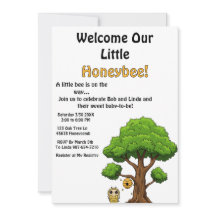 Welcome Our Little Honeybee Baby Shower Invitation