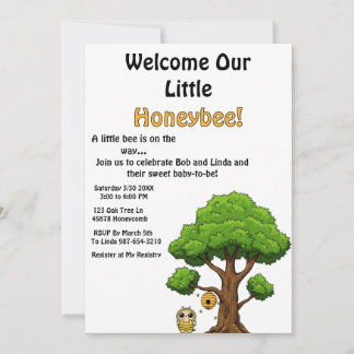 Welcome Our Little Honeybee Baby Shower Invitation