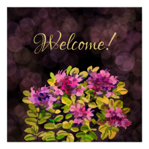 Welcome! painted wit watercolors poster