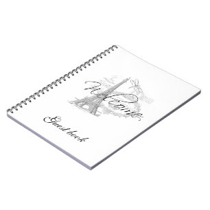 Welcome Paris theme Guest book