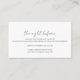 Welcome Party Enclosure Card 