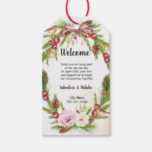 Welcome Party Favour Christmas Wedding Favour  Gift Tags