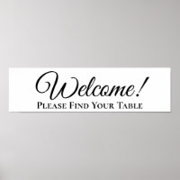 Welcome Please Find Your Table Seating Header