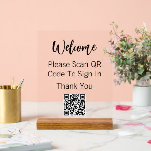 Welcome Please Scan QR Code To Sign In Template