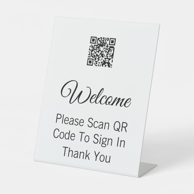 Welcome Please Scan QR Code To Sign In Template (Front)