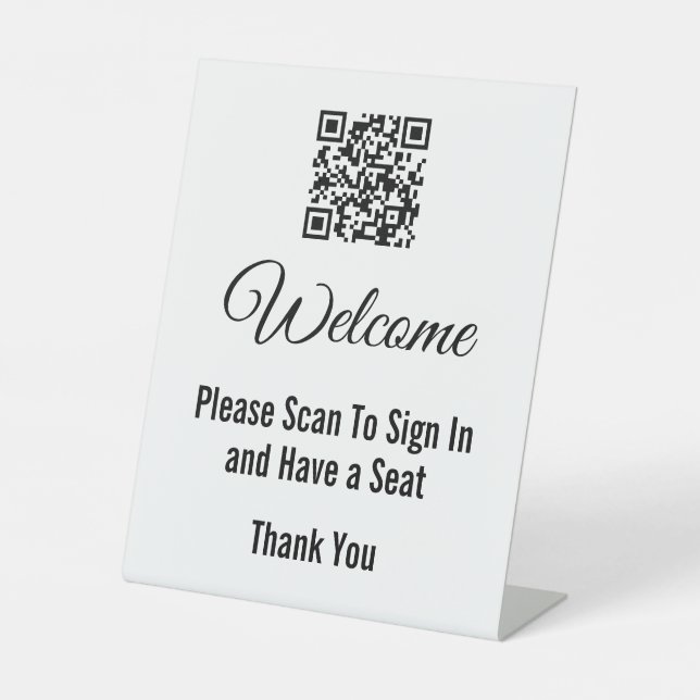 Welcome Please Scan To Sign In QR Code (Front)