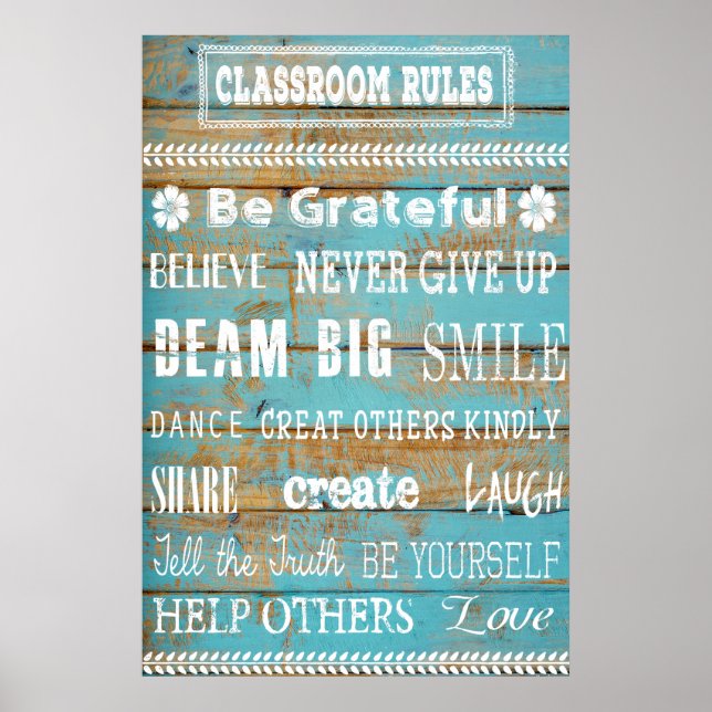 Welcome Poster and Class Rules Poster (Front)