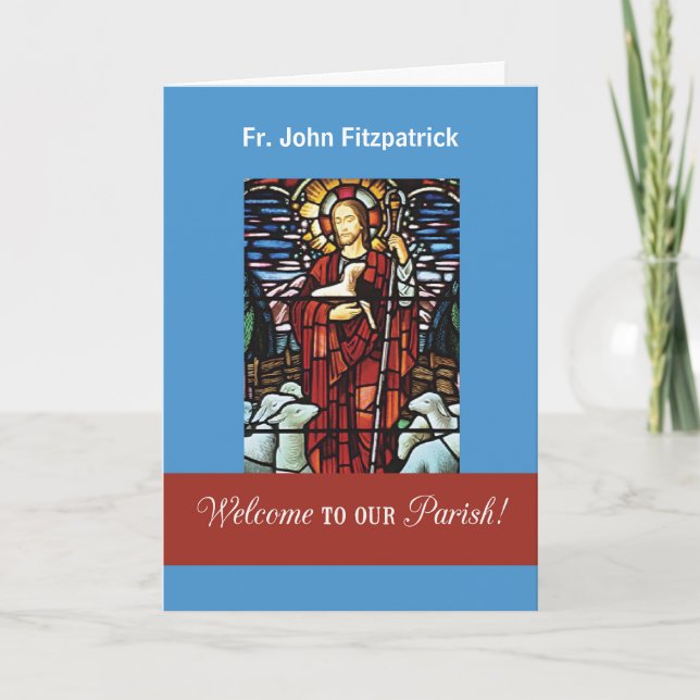 Welcome Priest to Parish Good Shepherd Card (Front)