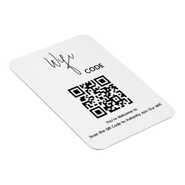 Welcome QR Code Scan to Connect Wifi Magnet (Right Side)