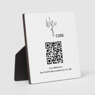 Welcome QR Code Scan to Connect Wifi Plaque