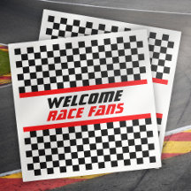 Welcome Race Fans Chequered Flag