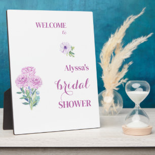 Welcome Ranunculus Bridal Shower Personalized Plaque