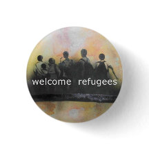 Welcome refugees badge