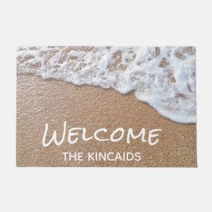 Welcome Sandy Beach Personalized Doormat