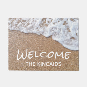 Welcome Sandy Beach Personalized Doormat