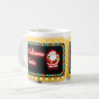 Welcome Santa Neon Christmas Lights Billboard