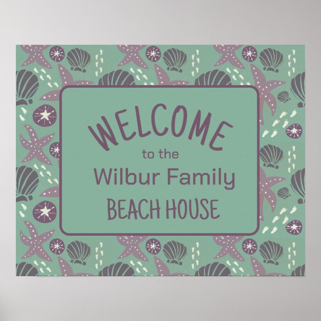 Welcome Sign Beach House Poster (Front)