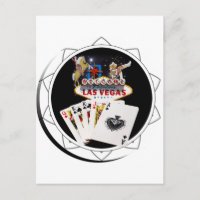 Welcome Sign Black Poker Chip