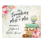 Welcome sign Bridal Shower Miss to Mrs Floral