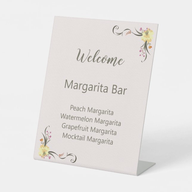 Welcome Sign Custom Margarita Bar (Front)