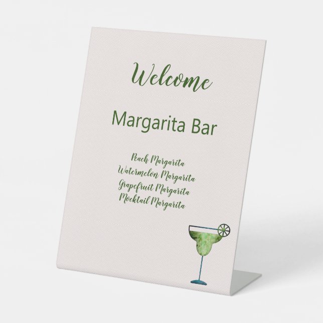 Welcome Sign Custom Text Margarita Bar (Front)