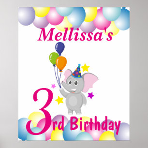 Welcome sign Elephant themed Birthday party