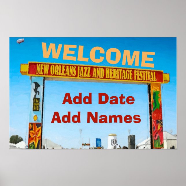 Welcome Sign, Jazz Music, Poster (Front)