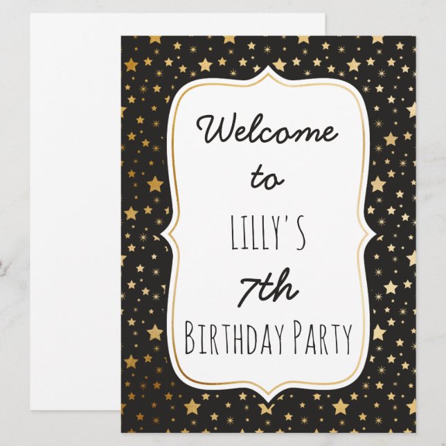 Welcome Sign Magic themed Party Invitation (Front/Back)