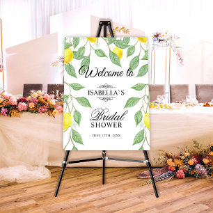 Welcome Sign Modern Lemon Boho Bridal Shower