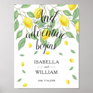 Welcome Sign   Modern Lemon Boho Summer Wedding