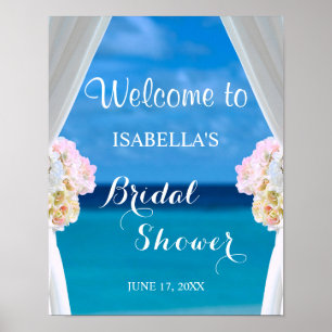 Welcome Sign   Ocean Beach Summer Bridal Shower