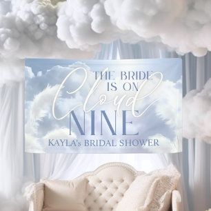 Welcome Sign On Cloud Nine 9 Pampas Bridal Shower