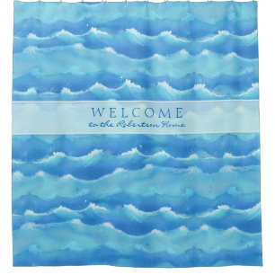 Welcome Sign Painted Seashore Beach Ocean Waves