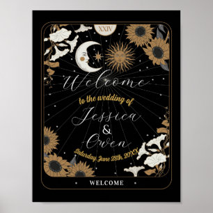 Welcome Sign Tarot Sign Wedding Halloween Sun Moon