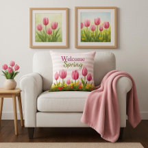 Welcome Spring Pink Tulip Seasonal