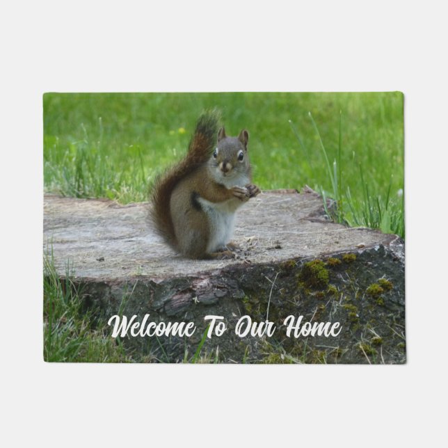 Welcome Squirrel Door Mat (Front)