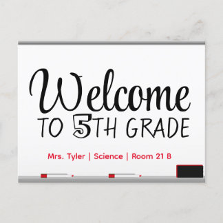 Welcome Student First Day of School Personalized Postcard