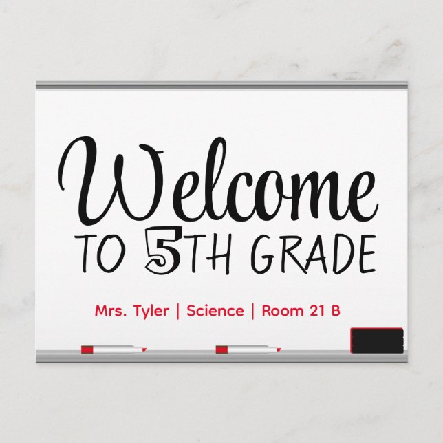 Welcome Student First Day of School Personalized   Postcard (Front)