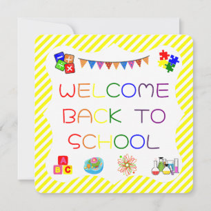 Welcome Students Back to School Card