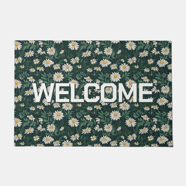 Welcome Summer Daisies Doormat (Front)