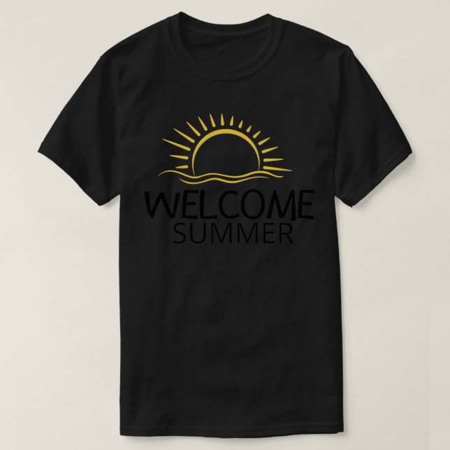 welcome Summer T summer gift palm summer T-Shirt (Design Front)