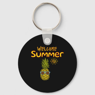 Welcome Summer Vacation Custome Family Vacay Tropi Keychain