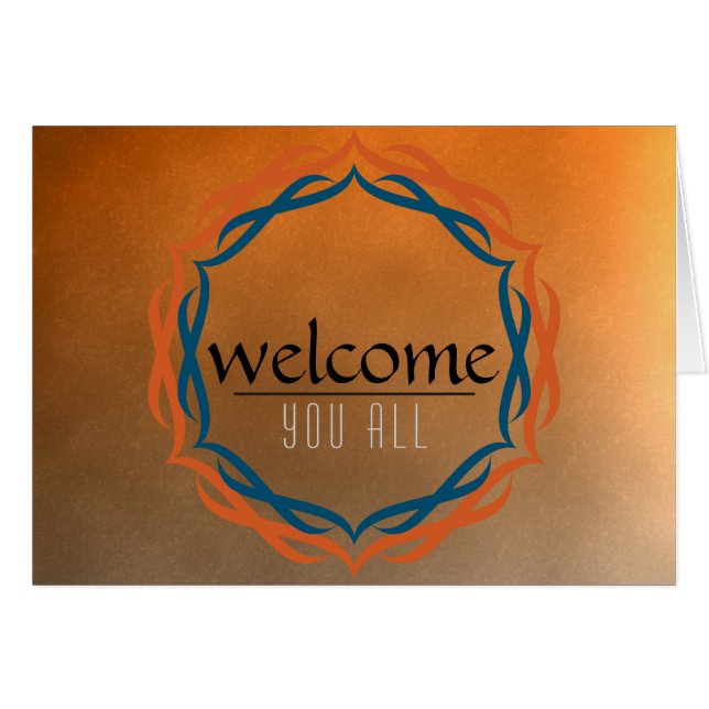 Welcome Sunset Mandala Damask Red Black Clouds (Front Horizontal)
