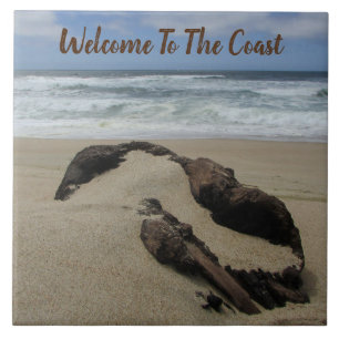 Welcome Surf Sand Driftwood West Coast Landscape Tile