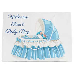 Welcome Sweet Baby Boy Large Gift Bag