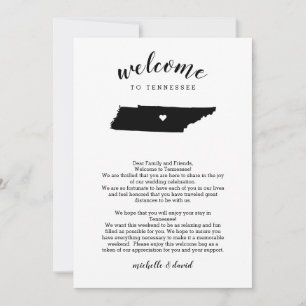 Welcome Tennessee Wedding Letter & Itinerary